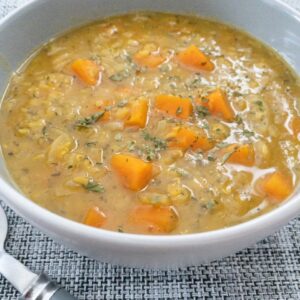 carrot and red lentil soup