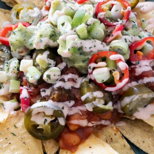 BBQ bean loaded nachos