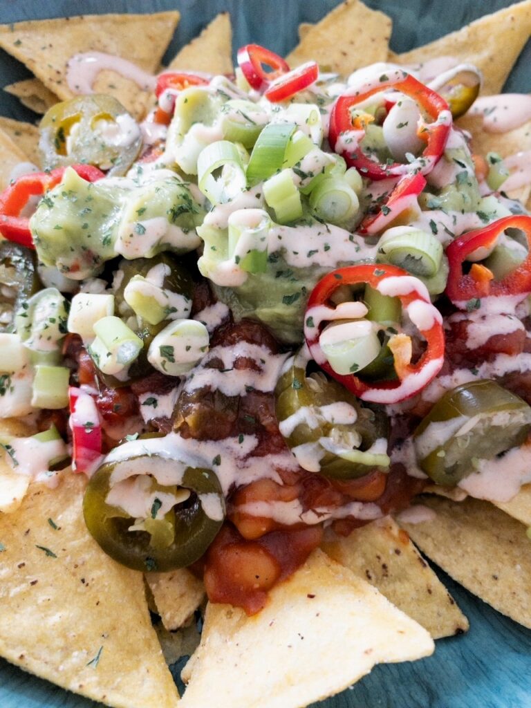 BBQ bean loaded nachos