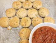 Christmas tree dough balls