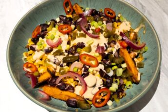 loaded sweet potato fries