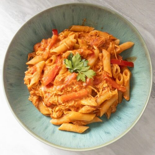 chicken and pepper pasta