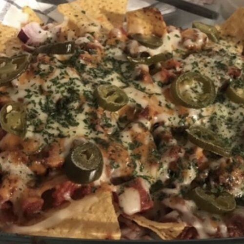 loaded chilli nachos