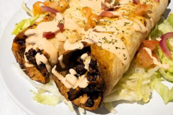 mushroom and bean taquitos